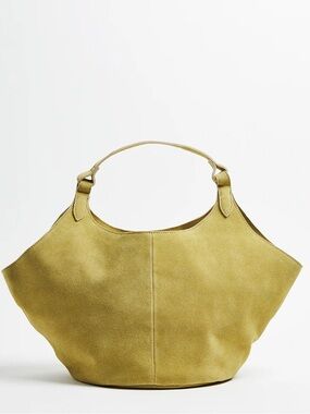 NWT M.I.L.A Emma Soft Suede Shoulder Bag in Lime $600